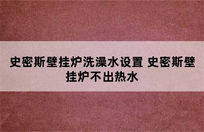 史密斯壁挂炉洗澡水设置 史密斯壁挂炉不出热水